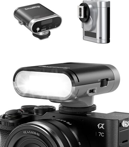 SmallRig RS20 Mini Camera Flash for Canon for Sony, GN12 Speedlite Flash for Camera with 2000mAh Battery OLED Screen, 8 Levels 500 Full-Power Flashes/1.8s Recycle/6500K, A/M Mode 1/1-1/128-5374 in Saudi Arabia