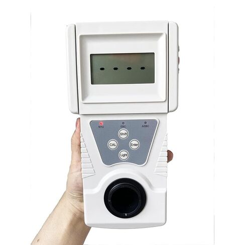 Turbidity Measurement Digital Turbidity Meter with Measuring Range 0 to 200 NTU Measuring Principle 90° Scattered Light Minimum Indication 0.1 NTU Formazine Standard Turbidity Solution in Saudi Arabia