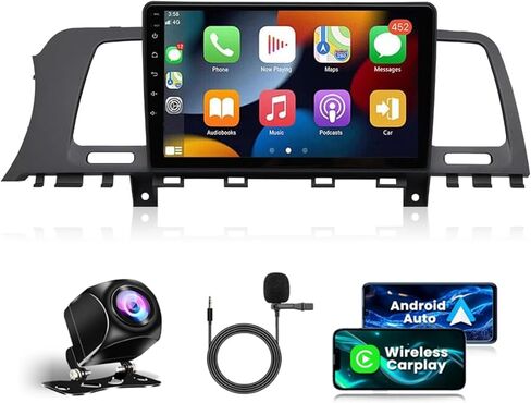 4+64GB Android 13 Car Stereo Radio for Nissan Murano Z51 2008-2014 ، 9 بوصة شاشة تعمل باللمس اللاسلكي Carplay Android Auto Double Din Radio Play GPS Mavigation 1024 * 600 Wifi in Kuwait