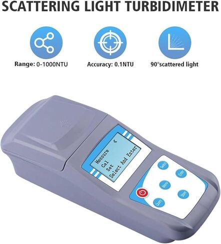 Turbidimeter, Lab Turbidity Meter, Water Quality Turbidity Detection Analyzer, Measuring Range 0-200 NTU,with Backlight in Saudi Arabia