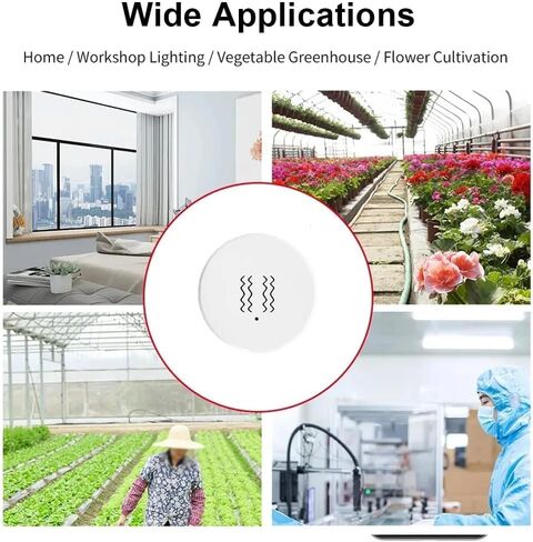إنذار مستشعر الاهتزاز الذكي من Haozee، مراقبة في الوقت الفعلي، منبه كشف اهتزاز الباب/النافذة لأمن المنزل، التحكم عن بعد في التطبيق، يدعم مساعد المنزل Zigbee2MQTT in Kuwait