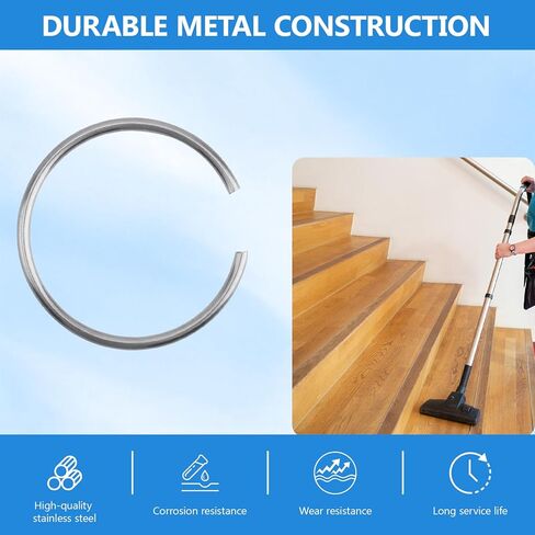 100100 مكنسة كهربائية مرفق حلقة ضغط بديلة للمكنسة الكهربائية التجارية Proteam حلقة عصا الألومنيوم تناسب عصا المكنسة ProTeam 10002، 100104، 101338، 106290، 106293-2 Pack in Kuwait