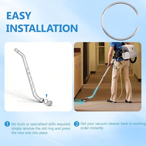 100100 مكنسة كهربائية مرفق حلقة ضغط بديلة للمكنسة الكهربائية التجارية Proteam حلقة عصا الألومنيوم تناسب عصا المكنسة ProTeam 10002، 100104، 101338، 106290، 106293-2 Pack in Kuwait