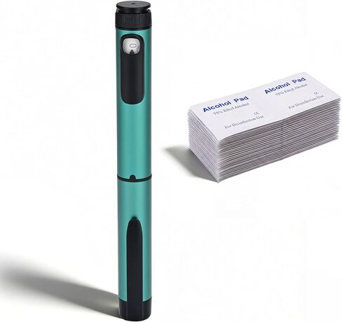 حاقن قلم الببتيد 80 وحدة، أقلام الببتيد V1 القابلة لإعادة الاستخدام لخراطيش 3 مل - للاستخدام اليومي مع مكبس ناعم وحقيبة سفر، توافق عالمي، يتضمن 50 وسادة إعداد، أخضر in Kuwait