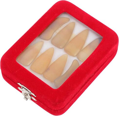 BESTYASH سميكة Guzheng الأظافر القرن حماة الأصابع متوسطة الحجم لون عشوائي Guzheng الأظافر وهمية لممارسة سلسلة أداة in Kuwait