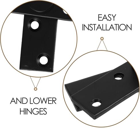 UKCOCO شديد التحمل من الفولاذ المقاوم للصدأ، مفصل محوري للباب غير مرئي بزاوية 360 درجة، أجهزة باب مخفية، لمسة نهائية سوداء غير لامعة، للاستخدام التجاري والسكني in Kuwait