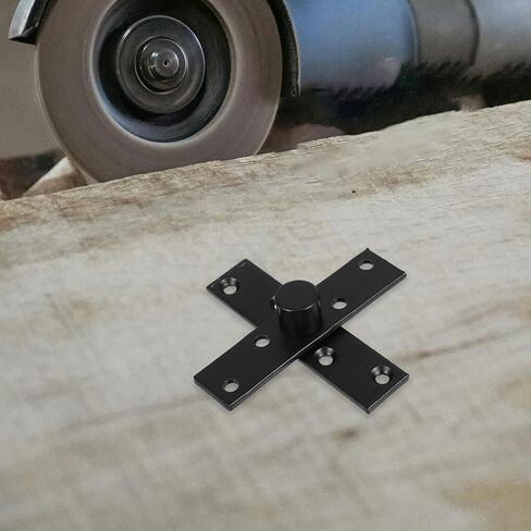 UKCOCO شديد التحمل من الفولاذ المقاوم للصدأ، مفصل محوري للباب غير مرئي بزاوية 360 درجة، أجهزة باب مخفية، لمسة نهائية سوداء غير لامعة، للاستخدام التجاري والسكني in Kuwait