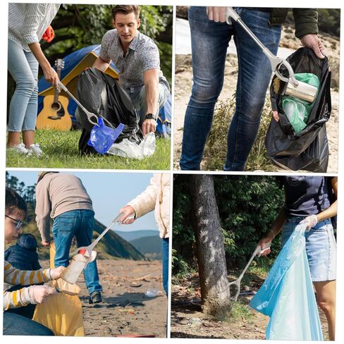 60cm Stainless Steel Trash Clamp Garbage Picker Rubbish Pick up Tool with Thickened Plastic Grip for Outdoor Waste Collection and Sanitation Cleaning in Saudi Arabia