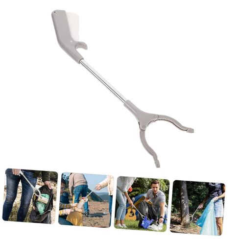 60cm Stainless Steel Trash Clamp Garbage Picker Rubbish Pick up Tool with Thickened Plastic Grip for Outdoor Waste Collection and Sanitation Cleaning in Saudi Arabia