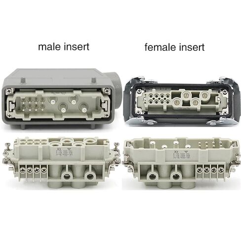Rectangular Heavy Duty Connector HDC-HK-4/8 12 Core Pins Waterproof Industrial Tool Socket 80A+16A 500V(Lateral line) in Saudi Arabia