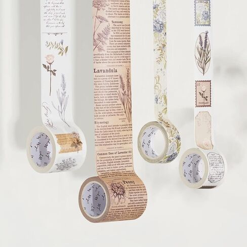 WT Tail Waggers Washi Tape Sticker Set, 4 Rolls, Original Designs, Cute Pet-Themed Decorative Masking Tape, Wide Craft Tape, Bujo Planner Supplies, Adhesive Wrapping Tape, DIY Paper Tape in Kuwait