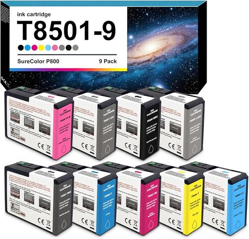 T850 Ink Cartridge Remanufactured T8501 T8502 T8503 T8504 T8505 T8506 T8507 T8508 T8509 Ink Cartridge Replacement for Surecolor P800 Printer(9-Color) in Kuwait