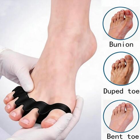 4 قطع فواصل لأصابع القدم للنساء والرجال، فواصل أصابع القدم من السيليكون بدرجة طبية، وتخفيف الورم ودعم الباديكير، ومكواة فرد أصابع اليوغا للعناية اليومية بألم القدم in Kuwait