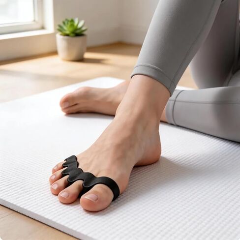 4 قطع فواصل لأصابع القدم للنساء والرجال، فواصل أصابع القدم من السيليكون بدرجة طبية، وتخفيف الورم ودعم الباديكير، ومكواة فرد أصابع اليوغا للعناية اليومية بألم القدم in Kuwait