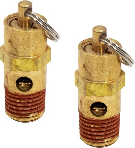 2 قطع 1/4 ''ذكر 150 PSI NPT صمام الأمان ضاغط الهواء تخفيف الضغط صمام فحص السلامة النحاسي in Kuwait