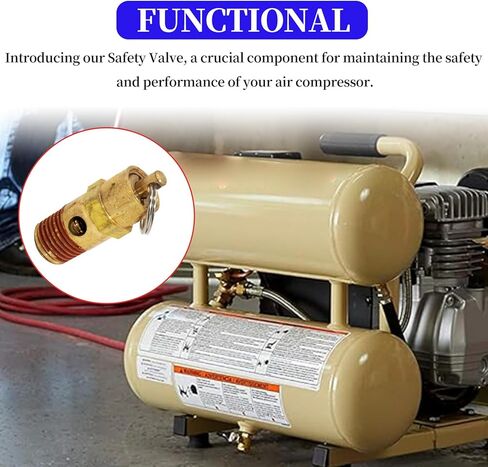 2 قطع 1/4 ''ذكر 150 PSI NPT صمام الأمان ضاغط الهواء تخفيف الضغط صمام فحص السلامة النحاسي in Kuwait