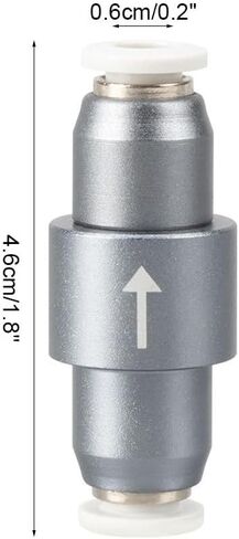 MiOYOOW Aquarium CO2 Check Valve, One Way Non-Return, Self Locking, Aluminum Alloy, 0.3 Bar Push Pressure for OD 6mm Air Pipes, Quick Connect Inline Valve for Fish Tank CO2 System in Saudi Arabia