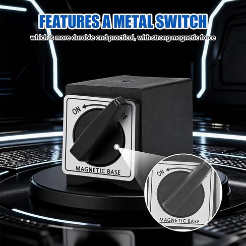Magnetic Base Holder Bed On/Off Switch 33 Lb Holding Power M5 Threaded Dial Dial Indicator Holder for Mechanical Indicators (No Adjustment Arm) in Kuwait
