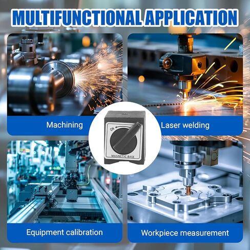 Magnetic Base Holder Bed On/Off Switch 33 Lb Holding Power M5 Threaded Dial Dial Indicator Holder for Mechanical Indicators (No Adjustment Arm) in Kuwait