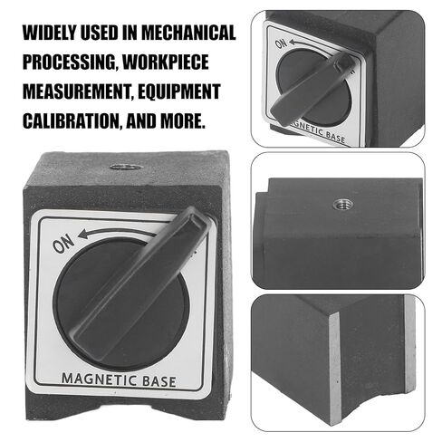 Magnetic Base Holder Bed On/Off Switch 33 Lb Holding Power M5 Threaded Dial Dial Indicator Holder for Mechanical Indicators (No Adjustment Arm) in Kuwait