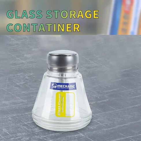 150ML Anti-static Press Type Glass Alcohol Solvent Bottle ,Press Type Liquid Bottle, Clear Glass Dispenser with Flip Top and Measuring Scales,Alcohol Container with Pump Port for Electronic Repair in Saudi Arabia