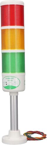 Hyuduo LED Stack Tower Light مصباح مؤشر إشارة عمود التحذير الصناعي لآلة النقش نطاق جهد واسع (24 فولت) in Kuwait
