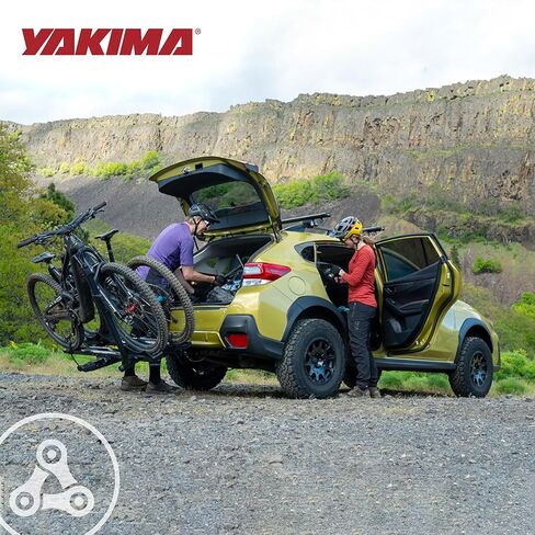 حامل دراجة Yakima StageTwo مقاس 1.25 بوصة ممتاز 4 طبقات قابل للتعديل يستوعب قواعد عجلات مقاس 52 بوصة مع رافعة إمالة عن بعد وأقفال SKS in Saudi Arabia