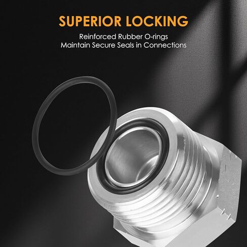64 Pcs ORFS Cap and Plug Kit, O ring face seal fittings, Galvanized Carbon Steel with Precision Threading, Dash Sizes 04 06 08 10 12 16 in Saudi Arabia