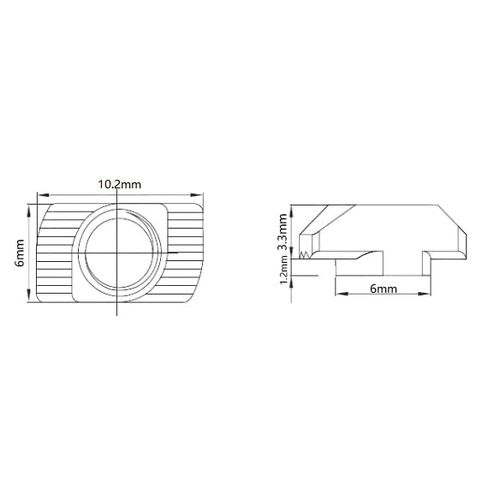 تتبع كتل الجوز. صامولة منزلق T Track، صامولة T منزلق، 100 قطعة من صامولة T منزلق M3 M4 M5 لـ 20 سلسلة T-Slot T-nut، منزلق T-Slot Head Hammer Drop in Nut، موصل الألومنيوم النتوء الشخصي Hamme in Kuwait
