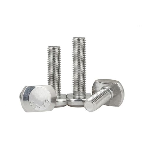 كتل الجوز المسار. 2 قطعة M12 25 ~ 120 مللي متر T-شكل قضيب ملولب لقط غطاء الترباس GB37 304 الفولاذ المقاوم للصدأ T-الأخدود المسمار (M12 * 80 مللي متر) in Kuwait