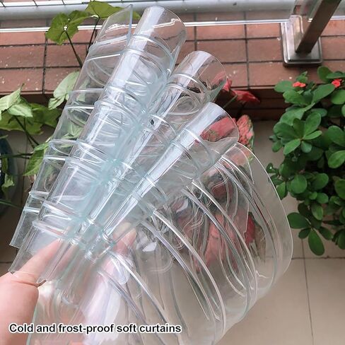 PVC Strip Curtain for Freezer Door - Soft Hanging Curtain Kit with Mounting Spikes for Warehouses, Factories & Supermarkets (165x240cm / 64.96x94.49in) in Saudi Arabia