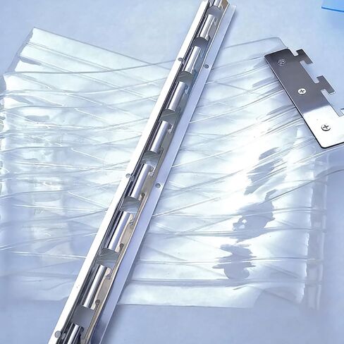 PVC Strip Curtain for Freezer Door - Soft Hanging Curtain Kit with Mounting Spikes for Warehouses, Factories & Supermarkets (165x240cm / 64.96x94.49in) in Saudi Arabia