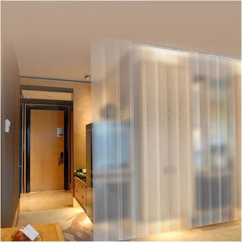 Clear PVC Strip Curtain - 2mm Smooth Plastic Door Curtain for Air Conditioning, Windshield Protection, Waterproof Vinyl Partition, Ideal for Home & Commercial Use in Kuwait