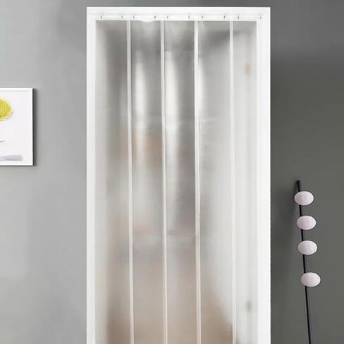 Clear PVC Strip Curtain - 2mm Smooth Plastic Door Curtain for Air Conditioning, Windshield Protection, Waterproof Vinyl Partition, Ideal for Home & Commercial Use in Kuwait
