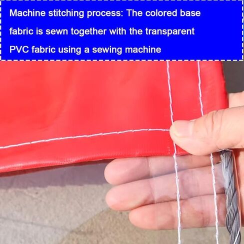 ستارة تقسيم صناعية شديدة التحمل - مقسم PVC بلونين لخلجان غسيل السيارات والباحات والطوابق والشرفات - ستارة مشمع شفافة مقاس 2.5 × 1 متر in Saudi Arabia