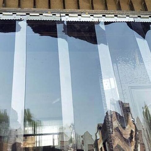 باب ستارة شريط PVC قابل للتخصيص للفريزر التجاري ودخول الغرفة الباردة والمستودعات والمطاعم؛ معزول، متين، سهل التركيب - مثالي للتحكم في درجة الحرارة. in Kuwait