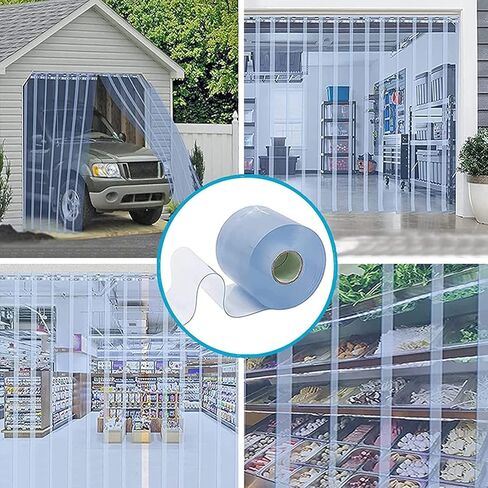 ستارة صناعية شديدة التحمل، شريط باب PVC للمبرد، سهلة التركيب، سمك 1.4 مم، الحجم: 1.35 × 2.2 م (مجموعة من 9)، مثالية للتحكم في درجة الحرارة in Kuwait