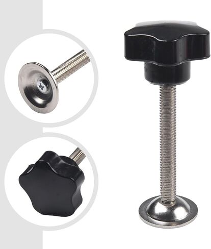 Star Knob Screw M8 x 60 mm 45# Steel Thread Clamping Hand Tightening Knob with Comfortable Grip for Mechanical Equipment and Instruments(A) in Saudi Arabia