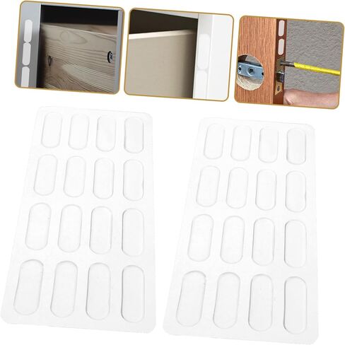 Housoutil 2Pcs Silicone Cabinet Door Bumper Strips Collision Drawer Pads Versatile Furniture Protection Strong Adhesion Non Slip Design for Safe Home in Saudi Arabia