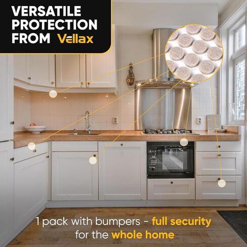 400 قطعة من مصدات أبواب الخزانة - مجموعة مختلطة من 5 أشكال، وسادات ذاتية اللصق باللون البيج لإغلاق هادئ - حماية من تثبيط الصوت للخزائن والأدراج والأثاث والجدران - Vellax in Kuwait