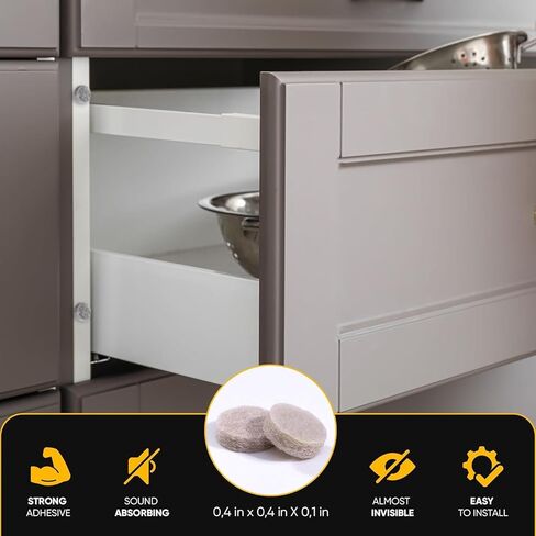 400 قطعة من مصدات أبواب الخزانة - مجموعة مختلطة من 5 أشكال، وسادات ذاتية اللصق باللون البيج لإغلاق هادئ - حماية من تثبيط الصوت للخزائن والأدراج والأثاث والجدران - Vellax in Kuwait