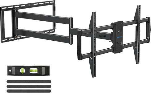 Mountup Outdoor Long Arm TV Mount For 26-65 "TVS ، مقاوم للماء ومقاوم للصدأ خارج حامل الحركة الكاملة مع مسامير من الفولاذ المقاوم للصدأ ، 37.4 '' extension extension tv mount 77 lbs ، vesa 400x400mm in Kuwait
