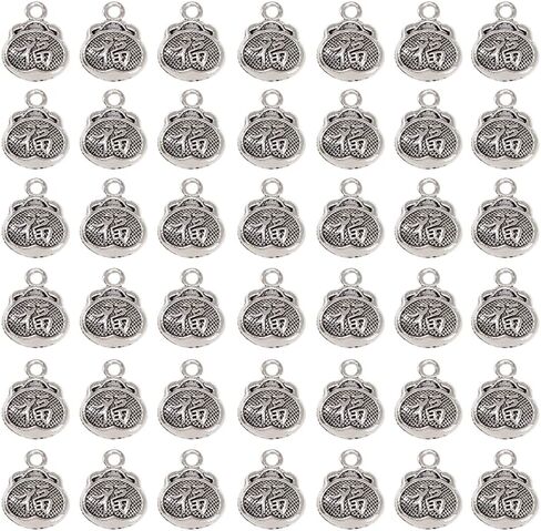 50 Pcs Antique Silver Ladybug Charms, Alloy Enamel Ladybug Pendants, Ladybug Jewelry Accessories, Insect Charms for Jewelry Making in Kuwait