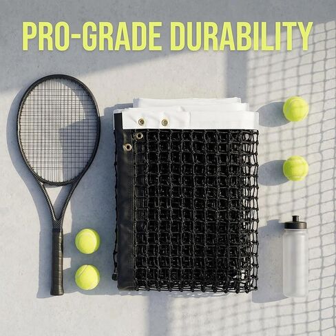 شبكة تنس Progoal بطول 42 قدمًا - نايلون شديد التحمل، تناسب الأعمدة القياسية، مثالية للملاعب الداخلية والخارجية، جودة متينة واحترافية in Kuwait