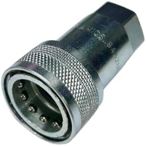 Hydraulic Quick Connect for Tractor, Female Coupler/Coupling Size 1/2" Thread 1/2" NPT Ag ISO 5675/ISO 7241-1 A Poppet Pioneer Style with Black dust Cap, .Dynamics. Brand in Saudi Arabia