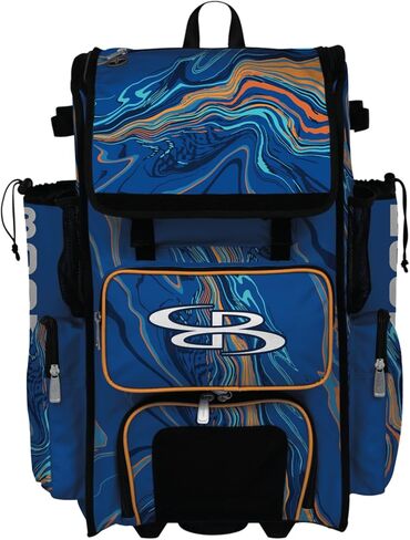 Boombah Superpack Hybrid Rolling Bat Bag - Wheeled & Backpack Version - Hyperwave - Multiple Color Options in Saudi Arabia