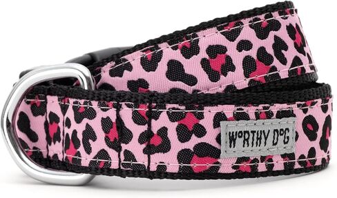 The Worthy Dog Dino Stylish & Durable Nylon Dog Collars, Adjustable Strong Buckle - Large, Navy Blue in Kuwait