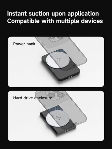 رقعة مغناطيسية Hagibis MagSafe، حلقة محول مغناطيسية، مجموعة تحويل مغناطيسية عالمية لبنك الطاقة، حاوية SSD، محطة إرساء، محور، حامل السيارة، حامل الهاتف (KM30 أبيض) in Kuwait