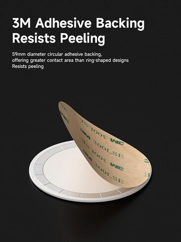 رقعة مغناطيسية Hagibis MagSafe، حلقة محول مغناطيسية، مجموعة تحويل مغناطيسية عالمية لبنك الطاقة، حاوية SSD، محطة إرساء، محور، حامل السيارة، حامل الهاتف (KM30 أبيض) in Kuwait