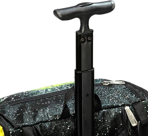 Boombah Rolling Superpack 2.0 Baseball/Softball Gear Bag - 23-1/2" x 13-1/2" x 9-1/2" - Telescopic Handle - Holds 4 Bats - Wheeled Version - Softball Highlight Glitter Black/Optic Yellow/Red in Saudi Arabia